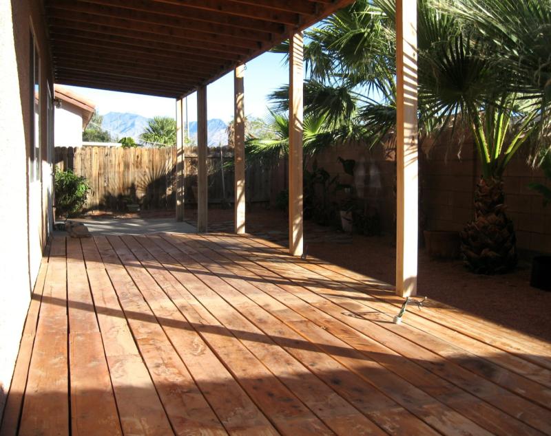 Back Covered Redwood Deck and Patio Home for Sale Rivers Bend Mesquite NV