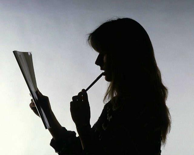 thinking woman